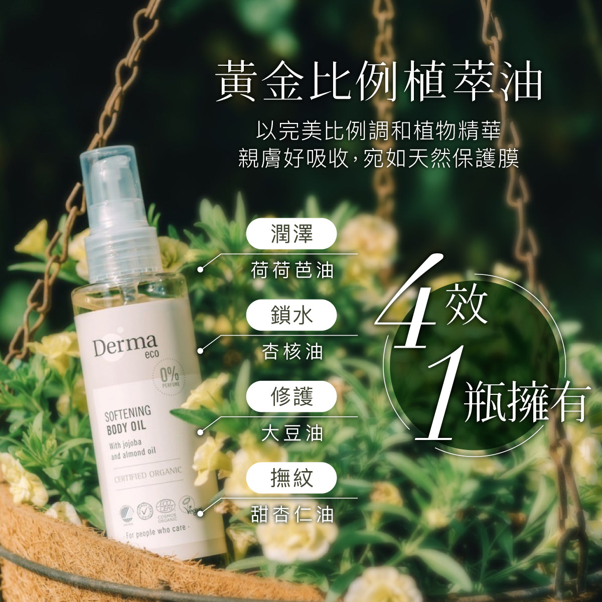 Derma Eco Body Oil (150 ml) 有機植萃護膚油